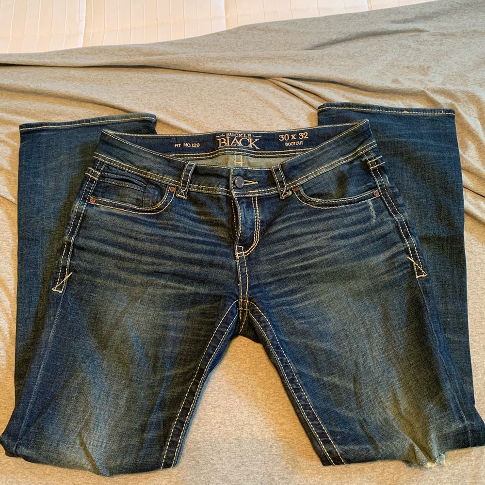 Buckle black jeans